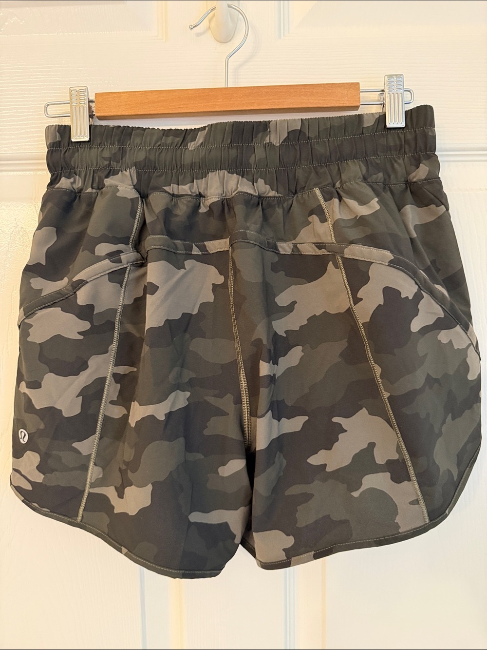 lululemon athletica Olive and Black Camo Athletic Shorts - Picture 3 of 4